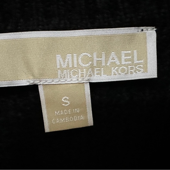 194 Michael Kors | NWOT Black Fringe Knit Sweater (Size S ) - Picture 7 of 13